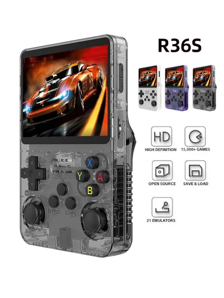PANDORA R36S Retro Handheld Game Console 128GB – 3.5" IPS Screen, Linux System, Portable Gaming Player