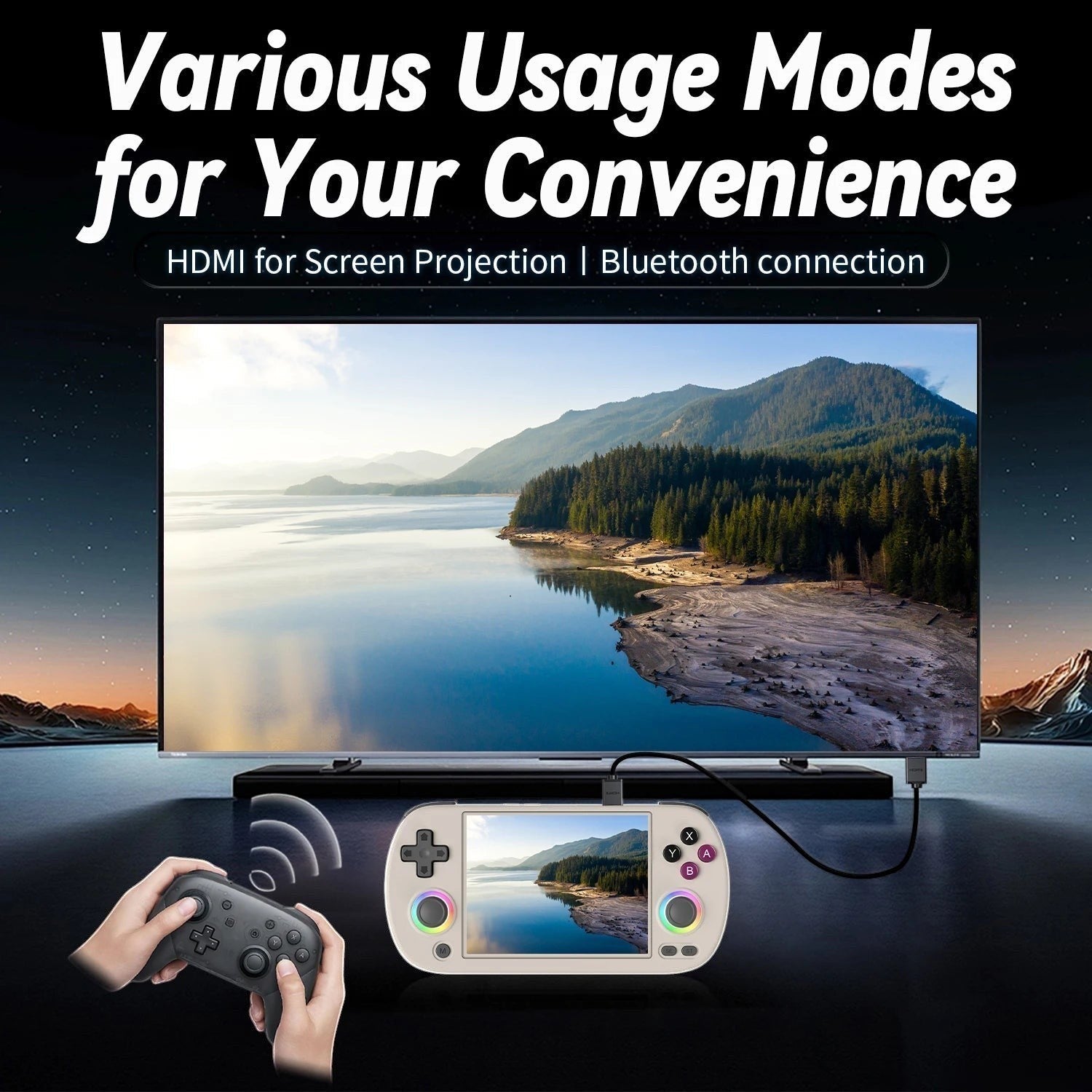 PANDORA RG40XX H Retro Handheld Game Console with 4.0" IPS Screen