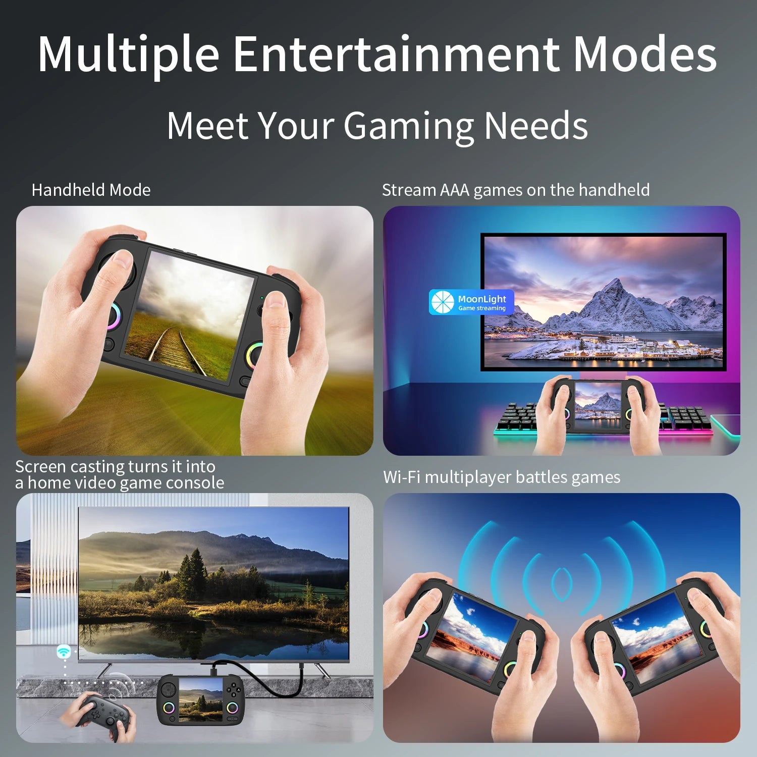PANDORA RG CubeXX Handheld Game Console – 3.95" IPS Screen, Linux, WiFi & Bluetooth