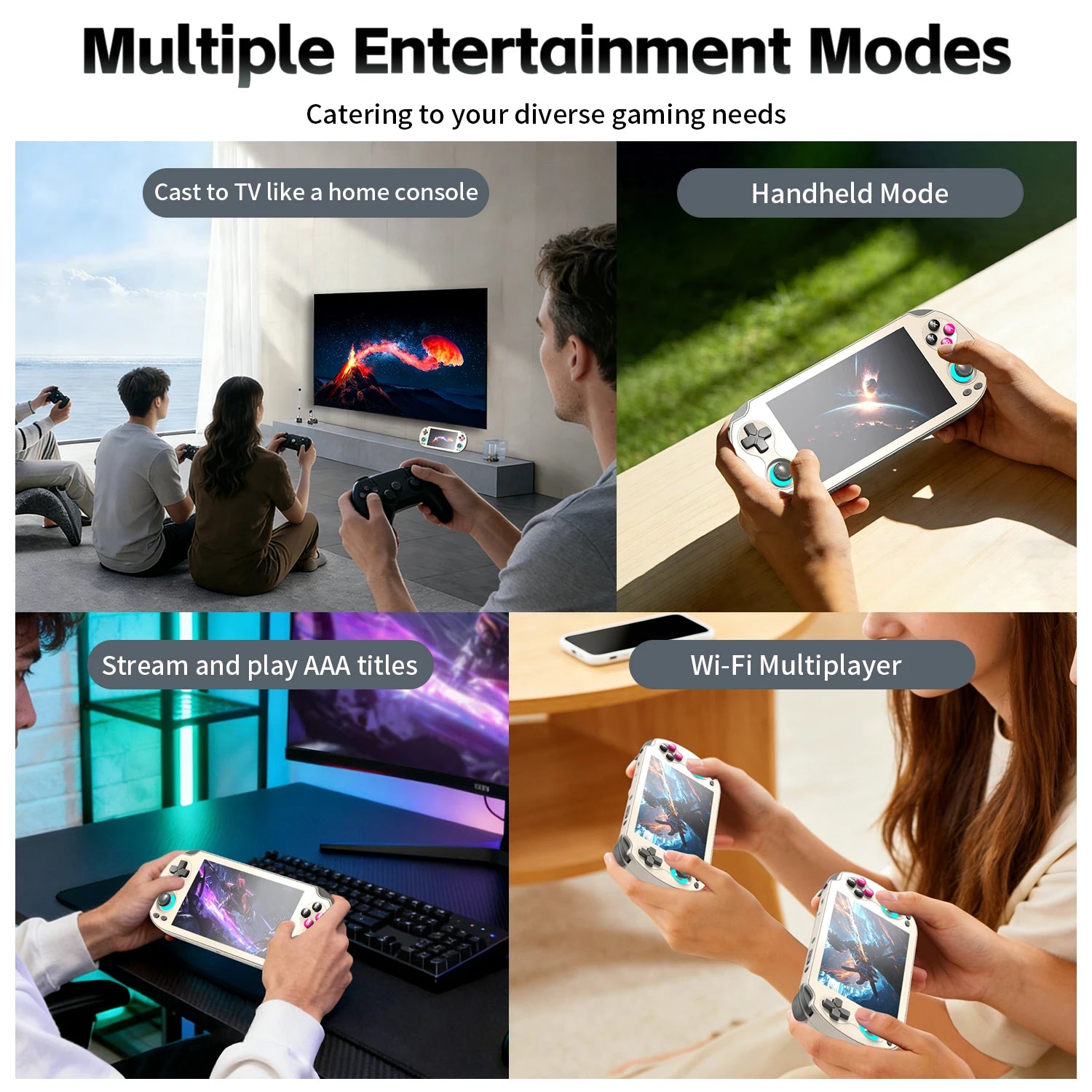 PANDORA RG VITA / RG VITA Pro Handheld Game Console IPS Touchscreen 5000mAh Video Gaming Player Supports AI Streaming RixelHK