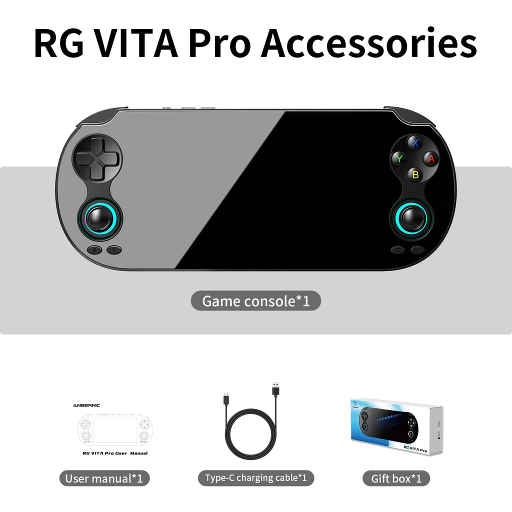 PANDORA RG VITA / RG VITA Pro Handheld Game Console IPS Touchscreen 5000mAh Video Gaming Player Supports AI Streaming RixelHK