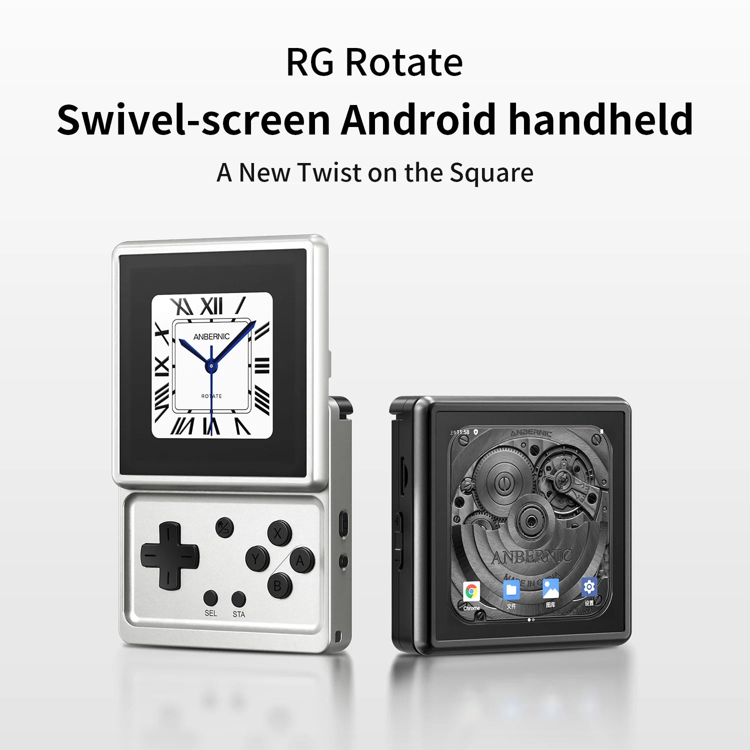 PANDORA RG Rotate Handheld Game Console – 3.5" Swivel Screen, Android, WiFi
