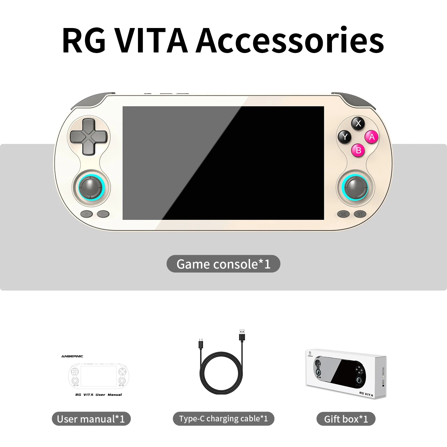 PANDORA RG VITA / RG VITA Pro Handheld Game Console IPS Touchscreen 5000mAh Video Gaming Player Supports AI Streaming RixelHK