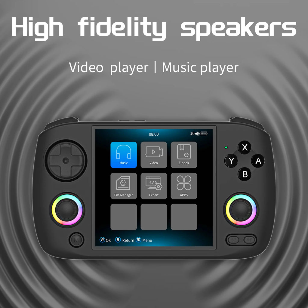 PANDORA RG CubeXX Handheld Game Console – 3.95" IPS Screen, Linux, WiFi & Bluetooth