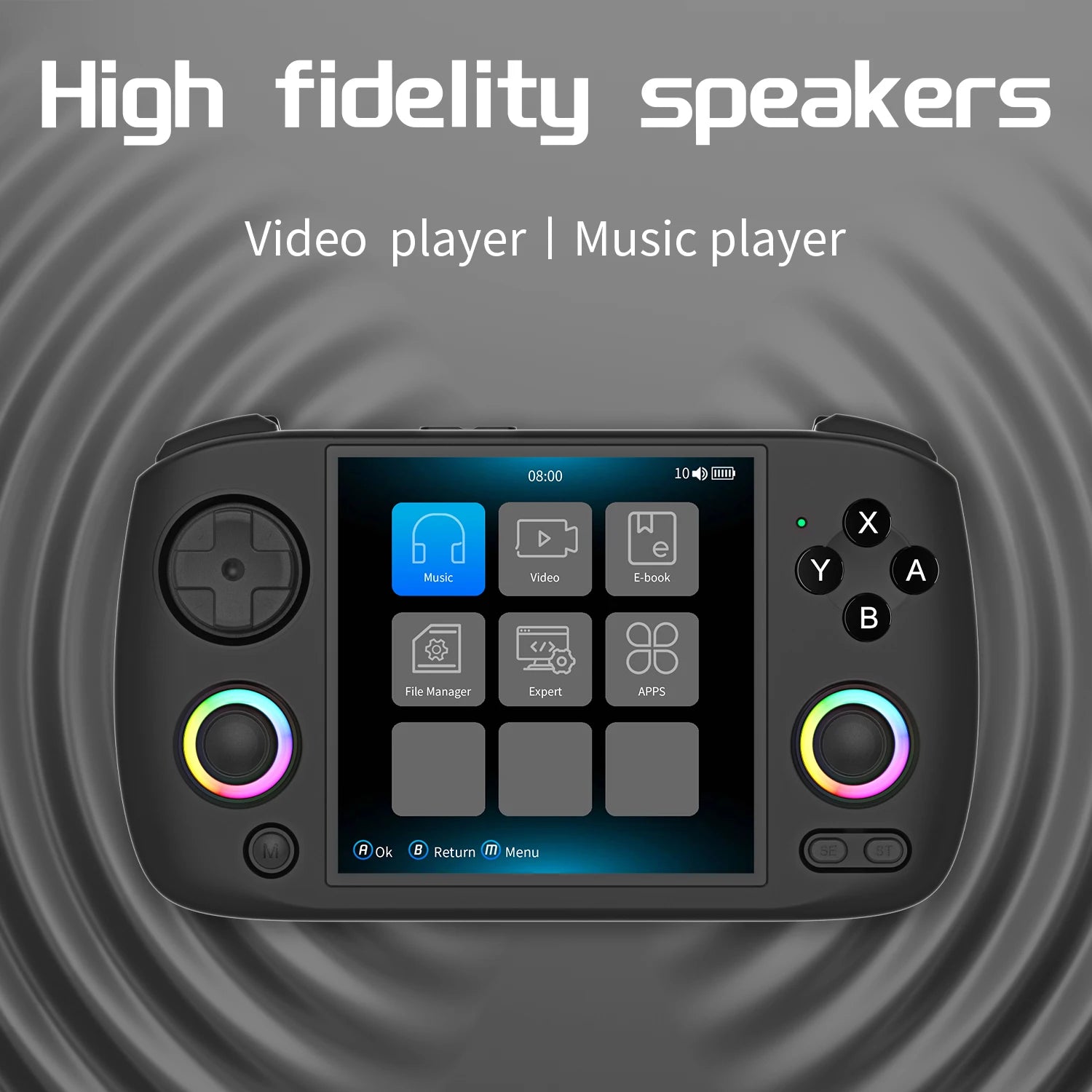PANDORA RG CubeXX Handheld Game Console – 3.95" IPS Screen, Linux, WiFi & Bluetooth