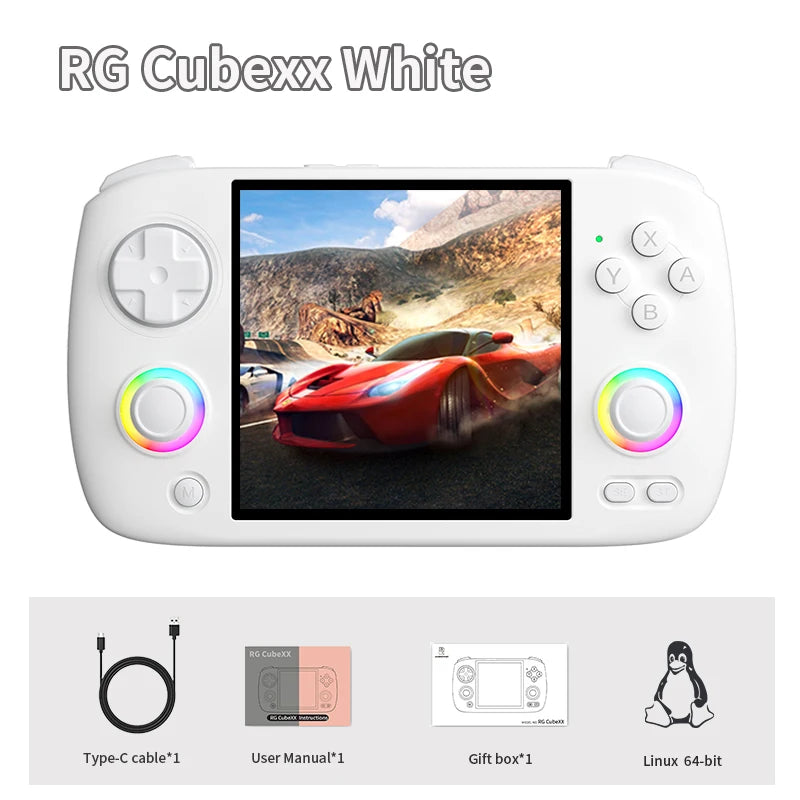 PANDORA RG CubeXX Handheld Game Console – 3.95" IPS Screen, Linux, WiFi & Bluetooth