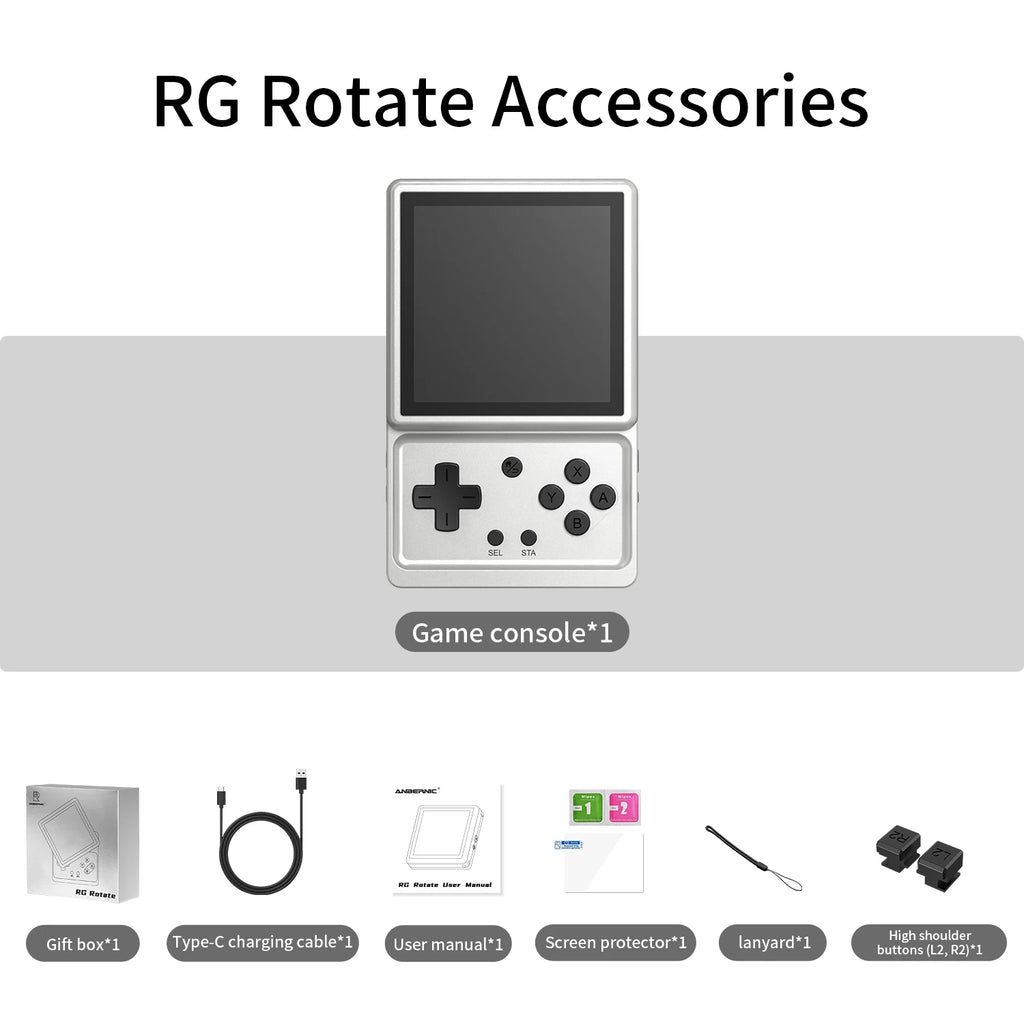 PANDORA RG Rotate Handheld Game Console – 3.5" Swivel Screen, Android, WiFi