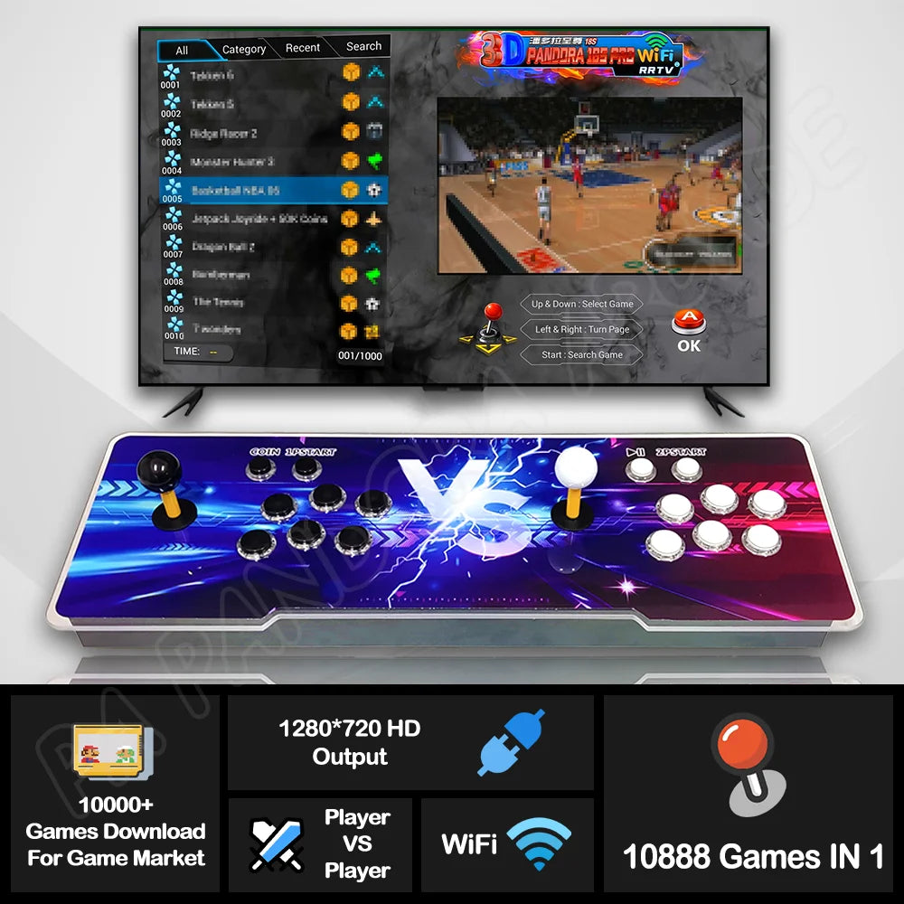 Pandora Retro Arcade Game Console with WiFi & 4 Player Support