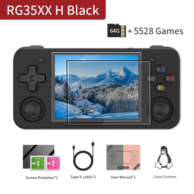 PANDORA RG35XX H Retro Handheld Game Console with 3.5" IPS Screen
