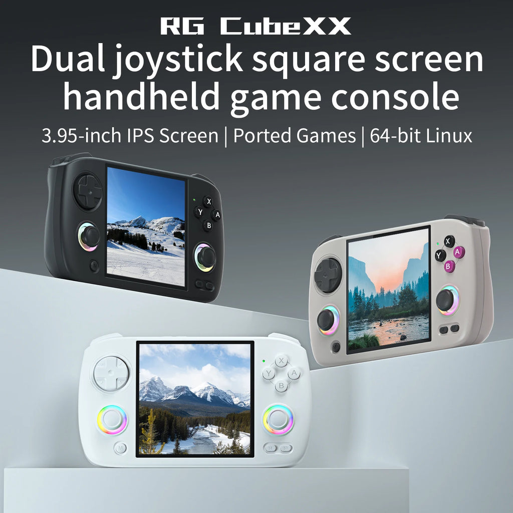 PANDORA RG CubeXX Handheld Game Console – 3.95" IPS Screen, Linux, WiFi & Bluetooth
