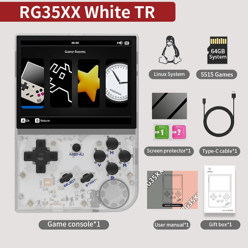PANDORA RG35XX Plus Retro Handheld Game Console with 3.5" IPS Screen