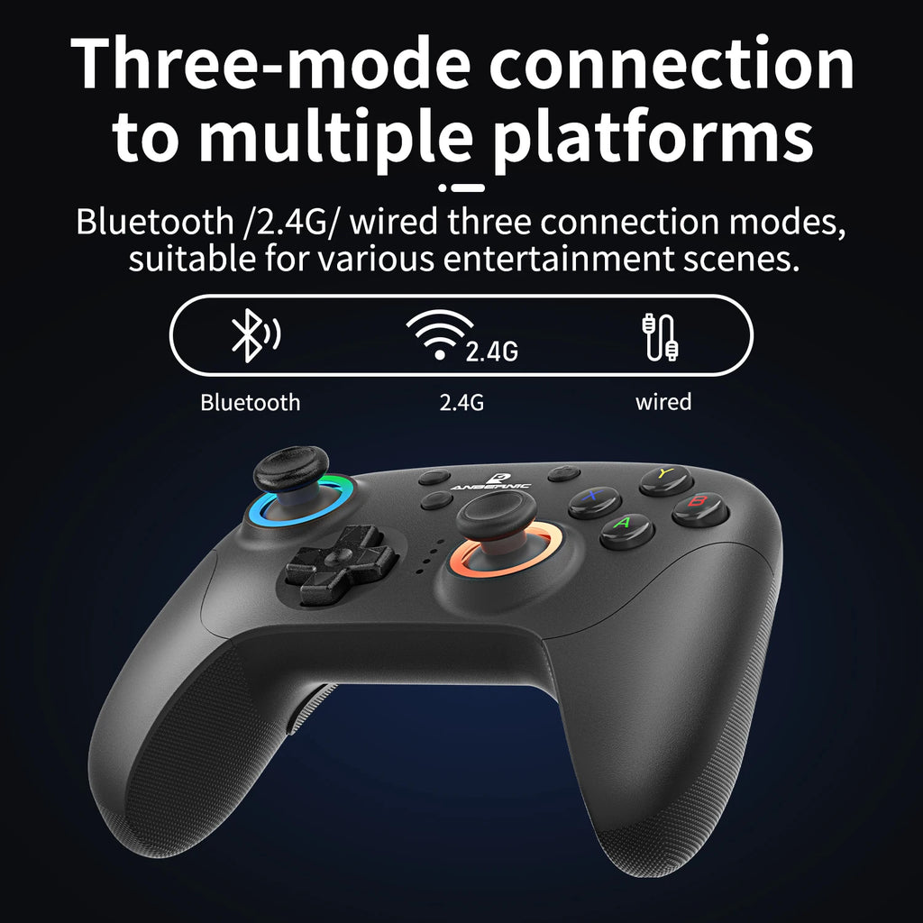 PANDORA RG P01 Wired Wireless Bluetooth Games Controller RGB Hall Effect Joystick XBOX Game Gamepad for PC Android IOS Steam