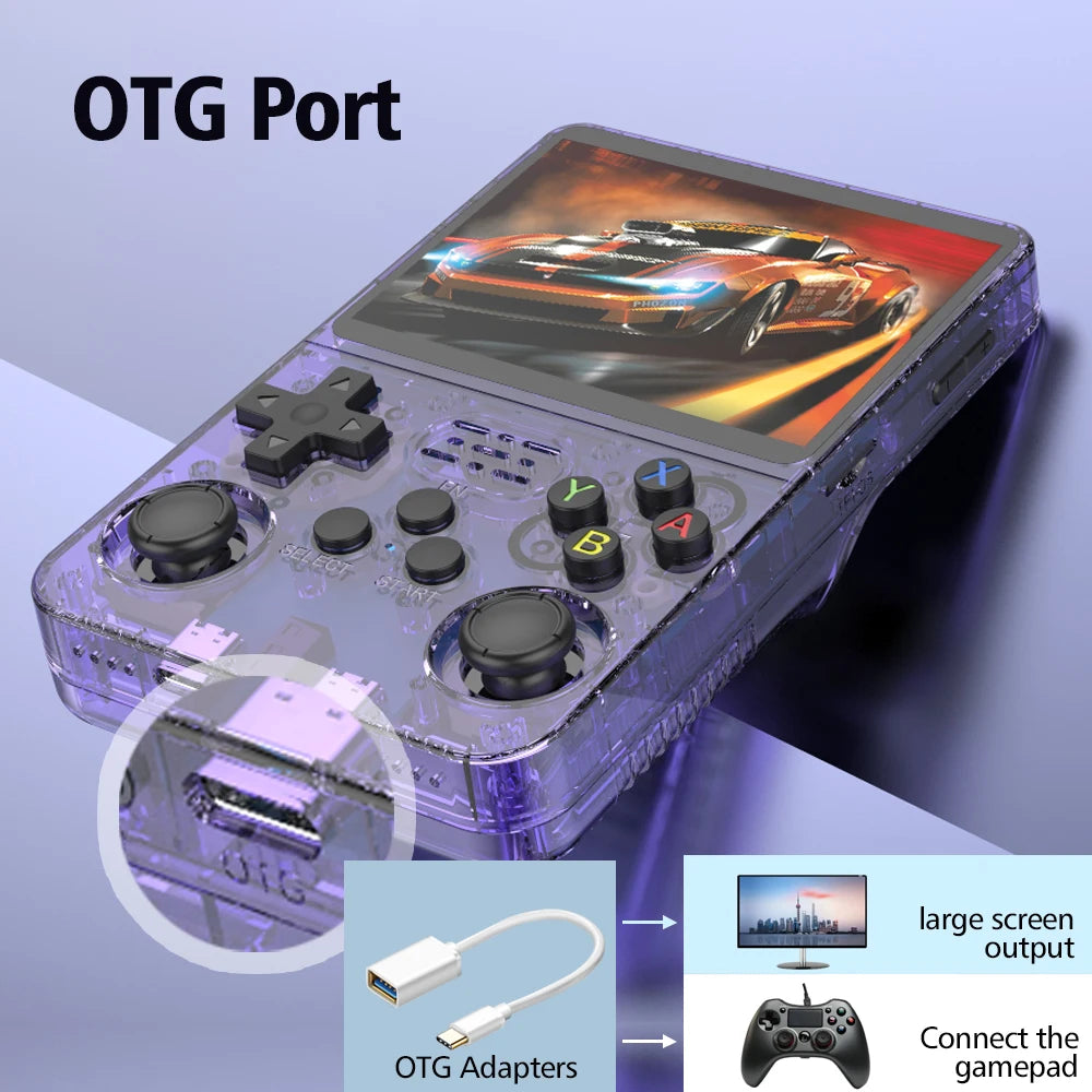 PANDORA R36S Retro Handheld Game Console 128GB – 3.5" IPS Screen, Linux System, Portable Gaming Player