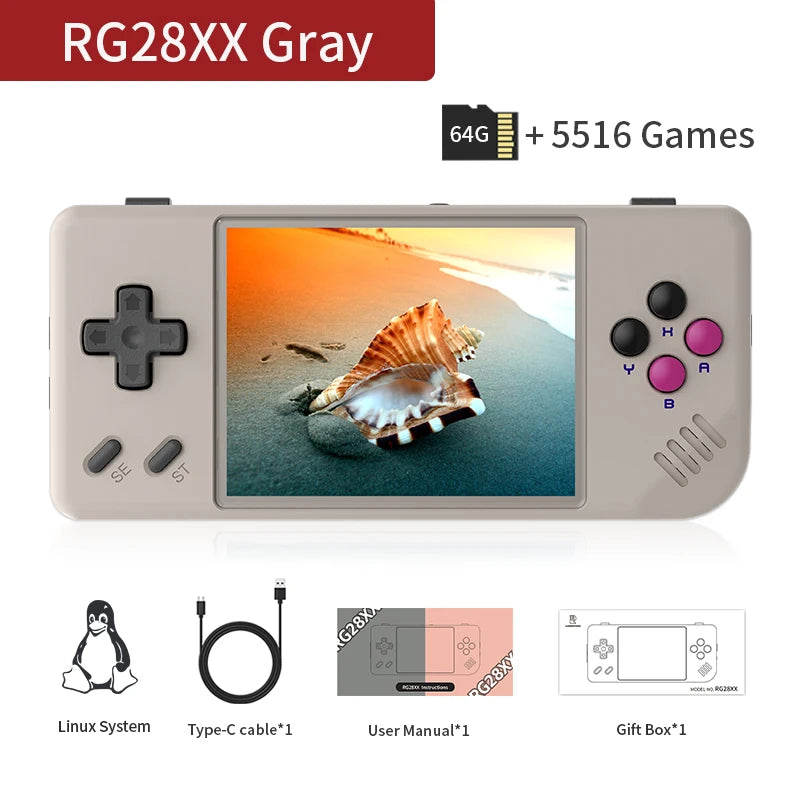 PANDORA RG28XX Retro Handheld Game Console with 2.83" IPS Screen & HDMI