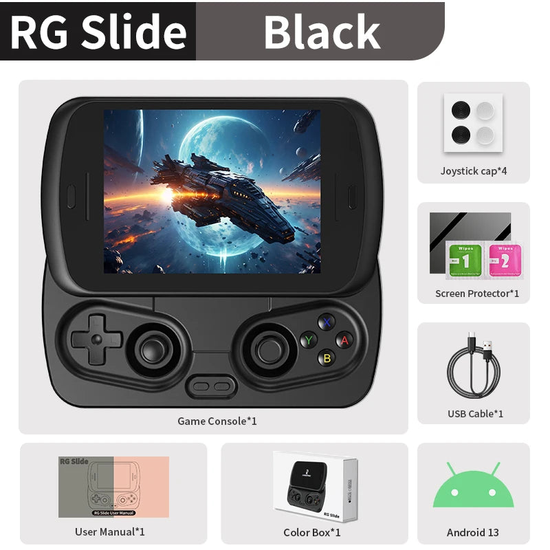PANDORA RG Slide Handheld Game Console – 4.7" LTPS Display, Android, WiFi